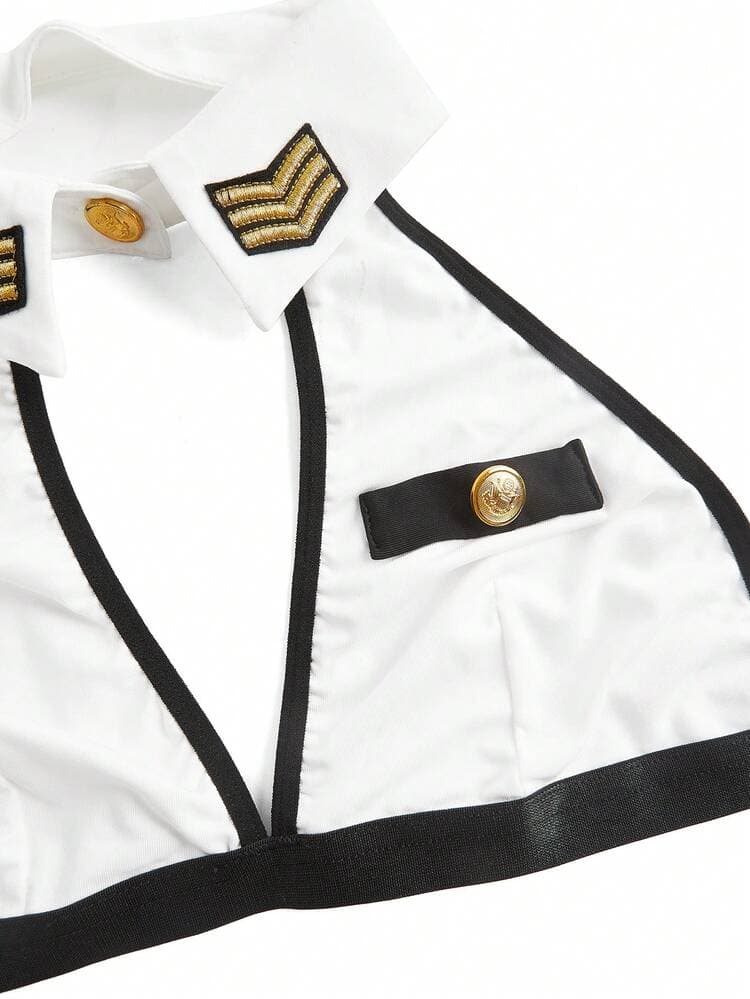 Fantasy Costume Fabric Cosplay Costume With Halter Neck And Split Design — SayFrey — view 2