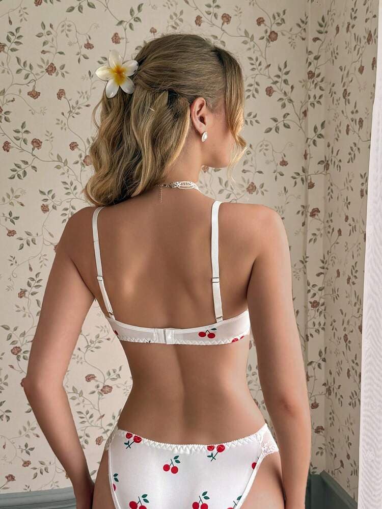 CottageSlumber Women's 2pcs Lace Patchwork Lingerie Set — SayFrey — view 2
